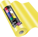 Sooez 12" x 10ft Heat Transfer Vinyl Roll Yellow, Iron on Vinyl by Sooez