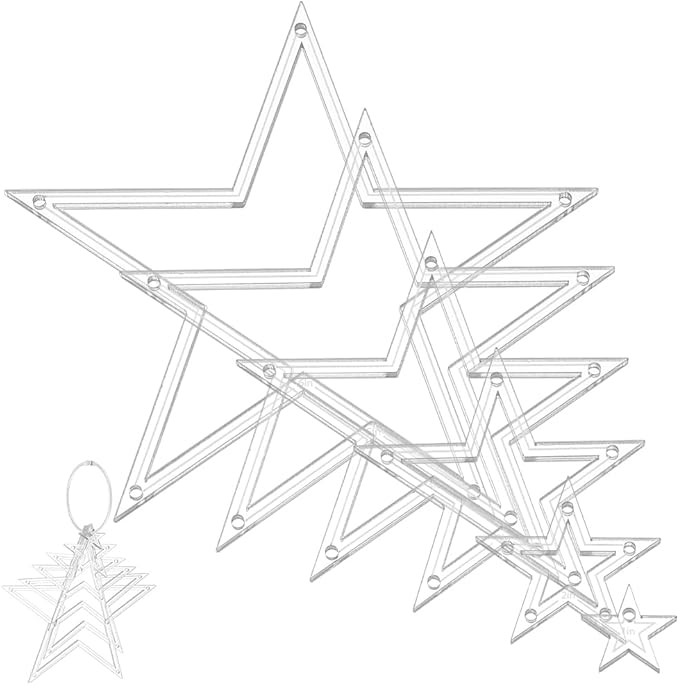 NBEADS 6Pcs Acrylic Quilting Templates Set by NBEADS