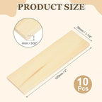 MECCANIXITY 10Pcs Wood Strips Slats, 5/32" x 1‑1/4" x 4" Thin Wood Sticks Flat - Image 2