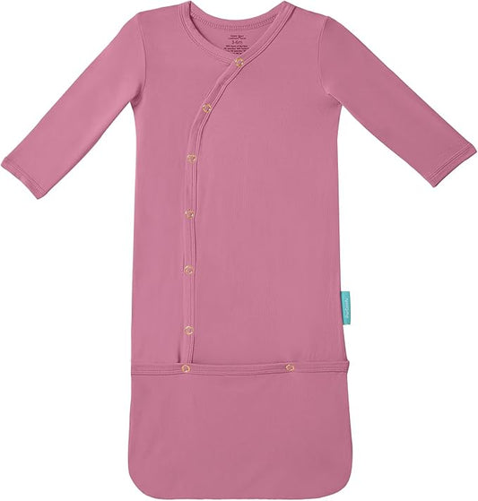 PurComfy Supersoft Baby Sleeper Gowns, Premium Bamboo Viscose Infant Nightgown Sleepers Preemie Newborn Snap Bundler