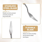 HARFINGTON Palette Knife Painting Tool 2.17" x 0.59" Stainless Steel Teardrop - Image 4