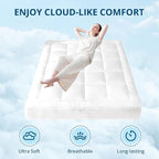 YUGYVOB Mattress Pad Extra Thick, and Breathable Twin Mattress Topper 8-21" - Image 2