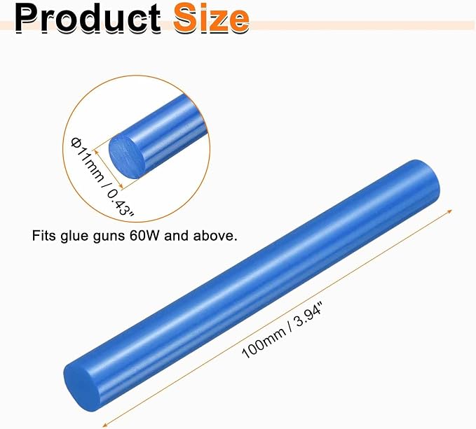 HARFINGTON 10pcs Hot Glue Sticks 0.43" Dia x 3.94" Long EVA Mini Hot Melt - Image 2