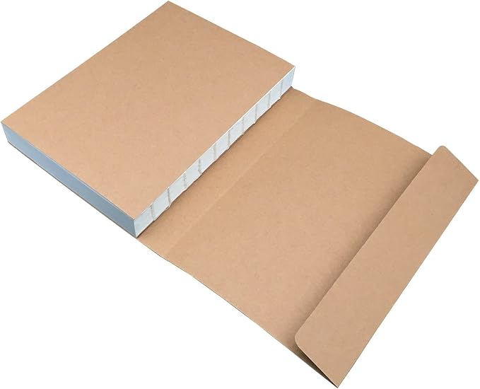 Kraft Cover Drawing Notebook & Sketchbook – Set of 2 Blank Plain Sketch Books – - Image 3