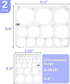 Mr. Pen- Circle Template, Large and Small Size, Circle Stencil | Circle Ruler - Image 2
