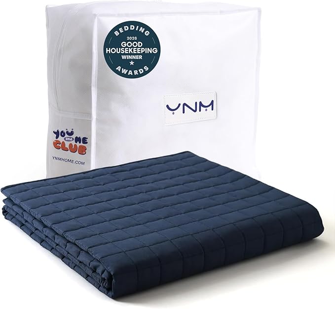 YnM 25lbs Weighted Blanket for Adults, Cotton Heavy Bed Throw Blanket by YNM
