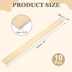 MECCANIXITY 10Pcs Wood Strips Slats, 5/16" x 1‑1/4" x 16" Thin Wood Sticks Flat - Image 2