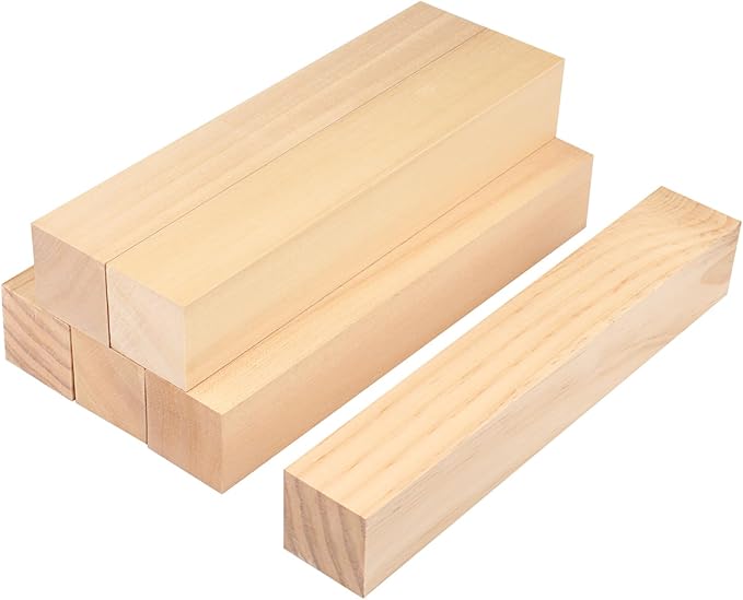 6 Pack Basswood Carving Blocks, Soft and Smooth, Easy Whittling and Carving by - Image 4