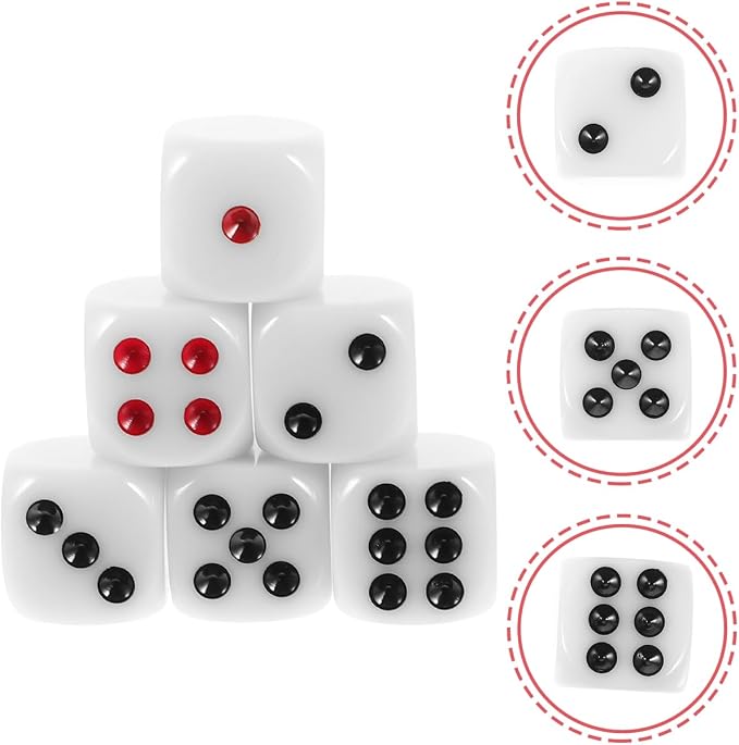 SUPVOX 6 Dice Set Single-Sided Resin Dice 0.62 Inch Game - Image 7
