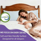 VAINOC Memory Foam Pillows King Size Set of 2, Adjustable Cooling Firm Pillow - Image 6