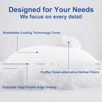 Premium Pillows Standard Size Set of 2, Fluffy and Supportive 7D Down - Image 3