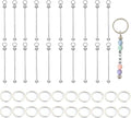 20 Pcs Beadable Keychain Bars Blanks Keychain Making Supplies by Unknown