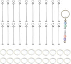 20 Pcs Beadable Keychain Bars Blanks Keychain Making Supplies by Unknown