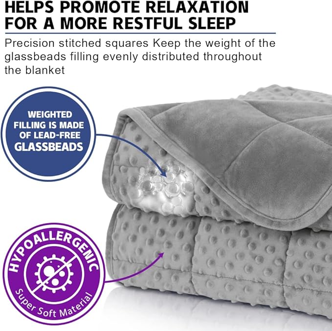 Huloo Sleep Weighted Blanket Queen 15lbs - Image 3