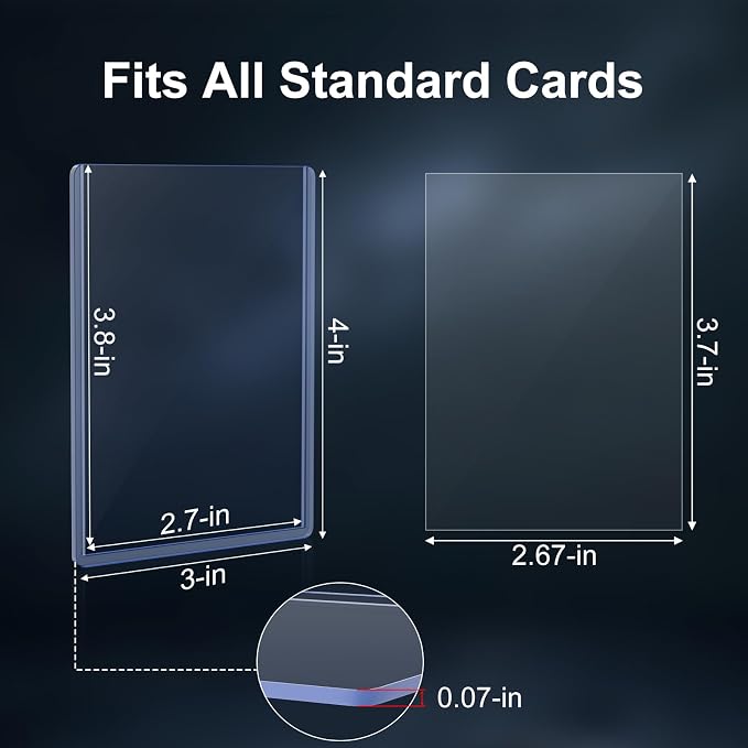 50 Count Card Sleeves Hard Plastic, Football and Game Cards - Image 3