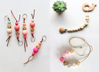 Geometric Wooden Beads, 16mm Smooth Loose Beads Unfinished Spacer Beading - Image 2