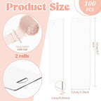 Yeaqee 100 Pcs Acrylic Bookmark Blanks Clear Bookmarks Acrylic Tags - Image 2