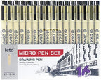Muchcute Micro Fineliner Drawing Art Pens: 16 Black Fine Line Waterproof Ink - Image 3