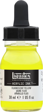 Liquitex Professional Acrylic Ink, 1-oz Jar, Fluorescent Yellow by Liquitex