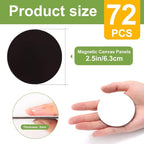 72Pack 2.5x2.5IN Round Mini Canvas Magnets, Small Magnetic Paint Canvas | - Image 2