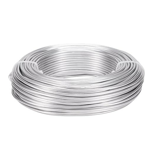Fashewelry 114 Feet 10 Gauge Aluminum Wire Silver Bendable Metal Craft Wire by FASHEWELRY