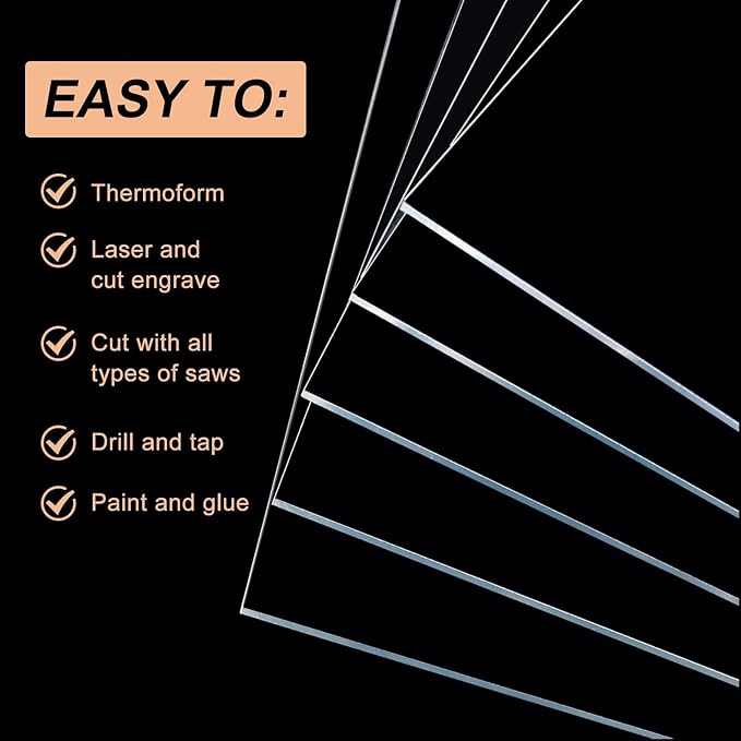 Acrylic Sheets 20PCS Large Quantity Premium Material Lightweigh Transparent - Image 8