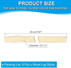 PATIKIL 8 Pcs / 20cm Wood Log Sticks, 0.6-1.2inch in Diameter Natural Driftwood - Image 2