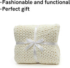 YnM Velvet Weighted Blanket, Handmade Chunky Knitted Design, Soft and Cozy - Image 4