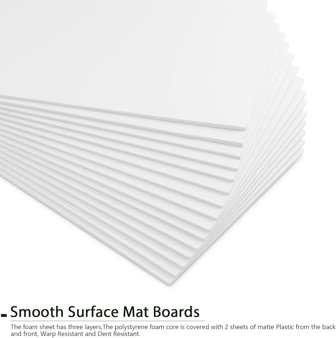 20 Pack White Foam Boards 12x16.5 inch, 3/16" Thick Foam Core Board - Image 3