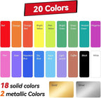 Coogert 20 Colors Jumbo Poster Markers, 15MM Thick Permanent Acrylic Graffiti - Image 4