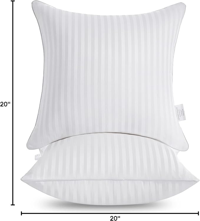 Oubonun 20 x 20 Throw Pillow Inserts, Firm and Fluffy Decorative Square Pillows - Image 8