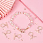 Beebeecraft 1 Box 10Pcs Toggle Clasp 18K Gold Plated Smooth Ring T-bar Closure - Image 4