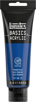Liquitex BASICS Acrylic Paint, 118ml Tube, Primary Blue by Liquitex