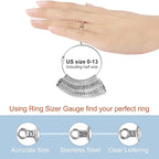 Ring Sizer Measuring Tool Kit, Ring Mandrel Measurer, US Ring Size 0-13 - Image 6