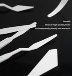 6 Pcs Plastic Palette Knive, Thin & Flexible Plastic Spatula Set, Art Palette - Image 6
