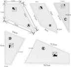 5 Pcs Quilting Rulers and Templates Plexiglass - Image 2