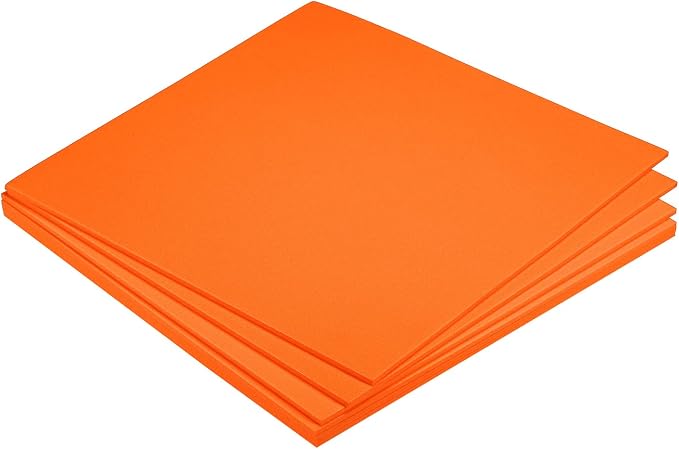 MECCANIXITY EVA Foam Sheets Orange 9.8 Inch x 9.8 Inch 3mm Thick Crafts Foam by MECCANIXITY