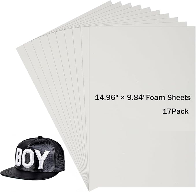 Funria 17pcs 3mm Puff Embroidery Foam 9“ x 12”, Creates a 3D Embroidery Effect by Funria