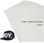 Funria 17pcs 3mm Puff Embroidery Foam 9“ x 12”, Creates a 3D Embroidery Effect by Funria
