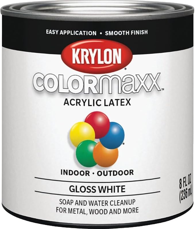 Krylon ColorMaxx Gloss Interior/Exterior Acrylic Latex Paint, 1/2 Pt. - Image 4