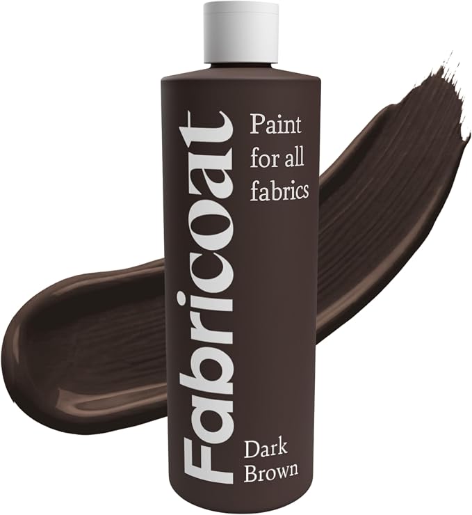 Fabricoat Dark Brown Fabric Upholstery Paint & Dye | 500ml / 17 fl oz | Restore by Fabricoat