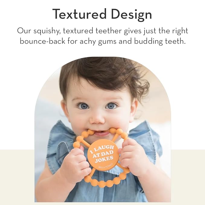 Baby Teether by Bella Tunno, Silicone Teethers for Babies 3-6 months, 6-12 months, Baby Toys, Pacifier, Teething Relief, Boys, Girls, Sweet Cheeks