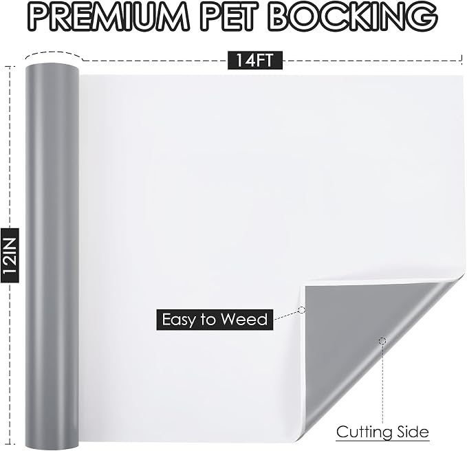 TORC Gray Permanent Vinyl 12" x 14 FT Matte Gray Adhesive Vinyl Roll Compatible - Image 2