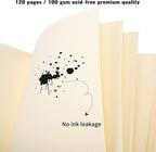 EOOUT 3pcs Blank Notebook, A5 Hardcover Sketchbook 120 Sheets 240 Pages Unlined - Image 4