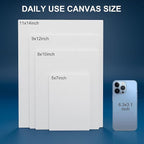 Canvas Panels 9x12 Inch 12-Pack, 10 oz Primed 100% Cotton White Blank Canvases - Image 6