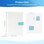 PU Leather Refillable Photo Album A5 Photocard Binder, 200 Pockets, Compatible - Image 4