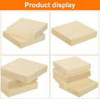 MECCANIXITY 4Pcs Basswood Carving Block, 0.8"x4"x4" Square Wooden Dowels Blocks - Image 4