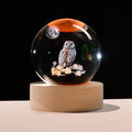 IFOLAINA 3D Owl Crystal Ball 60mm Owl Gifts by IFOLAINA