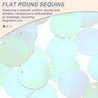 MECCANIXITY 700 Pcs Flat Round Sequins 15mm/0.6 Inch Loose Paillettes Craft - Image 3