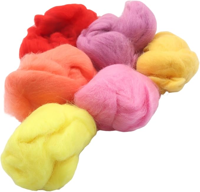 Needle Felting Wool Set, 8 Colors | 10g Each Pack, 2.8 Oz Total, Roving Yarn - Image 5